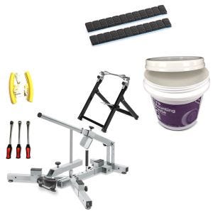 Tire mounting device set MD4N + Set: Wheel balancing weights 2 pieces 12x5g + assembly paste 3kg