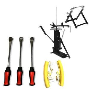 Tire tire iron and rim protector set + tire changer 12-21" set