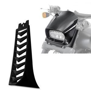 Set: Belly pan compatible with Harley Davidson Softail Fat Bob / 114 18-24 chin spoiler Craftride CV6 black matt + Headlight Fly Screen Front Mask compatible with Harley Davidson Softail Fat Bob 114 18-24 Wind Shield Craftride black