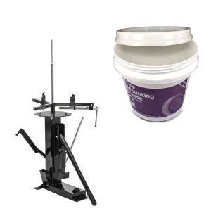 Tire mounting device + mounting paste for motorcycle tires