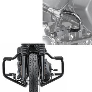 Set: Engine Guard Mustache compatible with Harley Davidson Softail 18-24 Highway Bar 32mm black Craftride + Saddlebag guards compatible with Harley Davidson Sport Glide 18-24 side case crash bars Craftride TG7 black