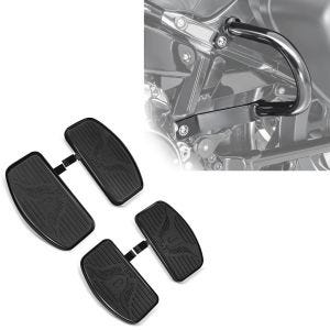 Set: Driver Floorboards and Passenger Set for Cruiser Craftride FB1 black CB54196 + Saddlebag guards compatible with Harley Davidson Sport Glide 18-24 side case crash bars Craftride TG7 black