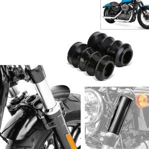 Set: Metal Front Fender Short fits for Harley Davidson Sportster fits forty Eight 48 / Special 10-20 Craftride + Set: Bellows rubber 39mm fits for + Upper Front fits fork Cover fits for Harley Davidson Sportster Forty-Eight 48 10-15 GC2