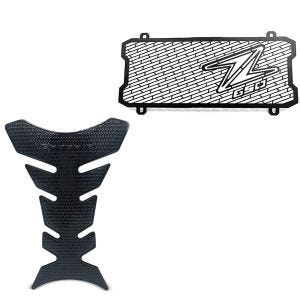Tank pad + radiator cover compatible with Kawasaki Z 650 17-24 radiator grille KG1