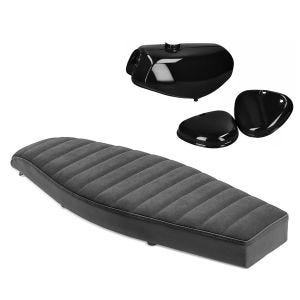 Flat bench seat VS1 Craftride compatible with Simson S51 / S50 / S70 + tank / petrol tank with side cover black DPLKA1