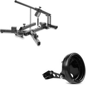 Set: Motorcycle Tyre changer for 12-21" MD4 ConStands with Motorcycle headlamp housing kit 7" brackets 35-43mm blk