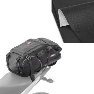 Set: Motorcycle Backpack HX5 wp. 45Ltr with helmet strap Bagtecs with Seat cover fabric artificial leather XL 140x100 cm