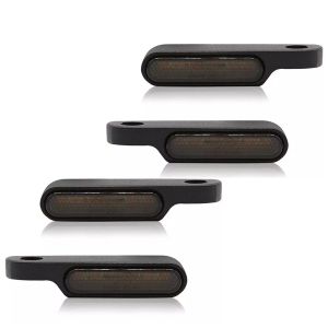 Set 2x LED handlebar turn signal fits for Harley Davidson Softail models Craftride RV377 mini turn signal with E-mark fits for handlebar fittings tinted black