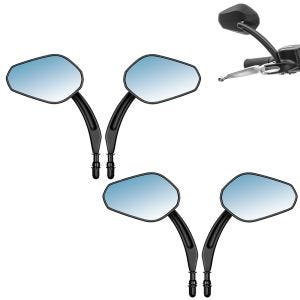 Set 2x Motorcycle mirror with E-mark Craftride HDE2 fits for Harley Davidson models rear view mirror black