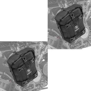 Set 2x Crash bar bag Bagtecs S3B for motorbike protection bar waterproof 6L