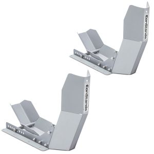 Set 2x Motorcycle Wheel Chock Transport up to 21 inch front wheel for Trailer Truck Van Constands Easy Fix galvanized