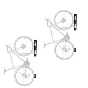 Set 2x Bicycle wall mount swiveling Cranit bicycle lift for 54-70mm tire width ME84 black