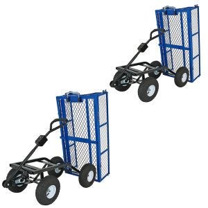 Set 2x Garden trolley tiltable equipment trolley Divit GW4 transport trolley garden cart 180 kg