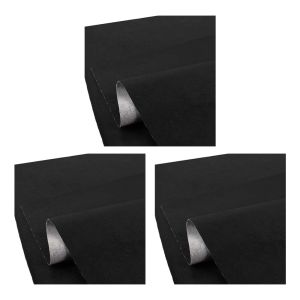 Set of 3 Motorcycle seat cover fabric artificial leather anti-slip black XL 140x100 cm