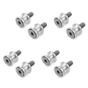 Set of 4 Motorcycle Bobbin Spools Motea Jerez M8 silver
