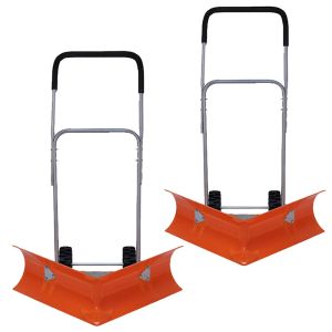 Set of 2 Snow shovel adjustable with wheels Divit RS23 snow clearer snow shovel orange