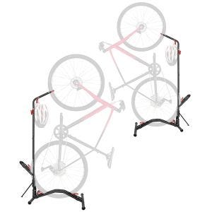 Set of 2 Freestanding bicycle stand Cranit floor stand vertically horizontally adjustable RE97 black