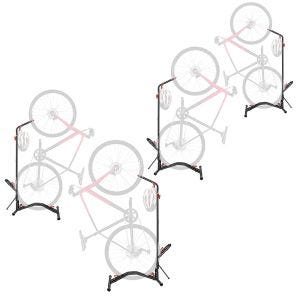 Set of 4 Freestanding bicycle stand Cranit floor stand vertically horizontally adjustable RE97 black