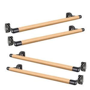 Set of 4 Ballet bar solid wood adjustable Divit BS21 workout bar wall mounting