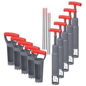 5er-Set Vole trap MF12 Divit pest control mechanical trap NEW