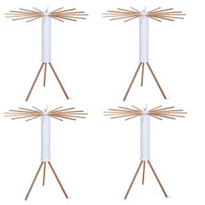Set of 4 foldable clothes racks Divit WS17 clothes racks bamboo