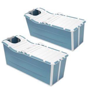 2x foldable bathtub Divit FB1 folding bathtub 136 cm
