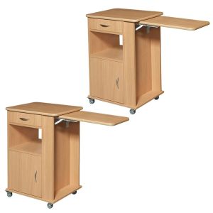 2x bedside table with table top Divit NT2 bed table
