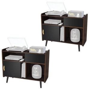 2x vinyl record player cabinet Divit VP72 retro cabinet made of wood