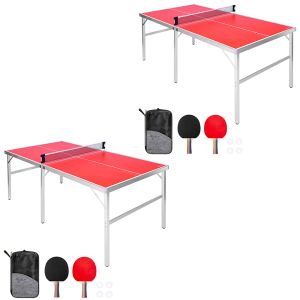 2x table tennis table foldable TT1 Cranit table tennis folding table with bats NEW