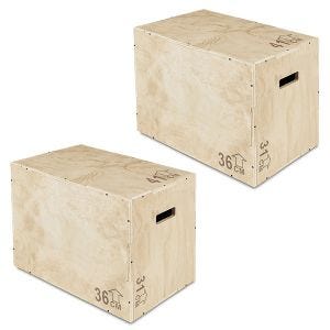 2x Plyo Box Divit SB6 Jump Box wood 31x36x41 cm