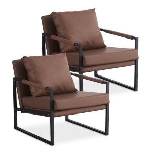 2x Leather living room armchair Divit LW2 lounge armchair DPLKM1
