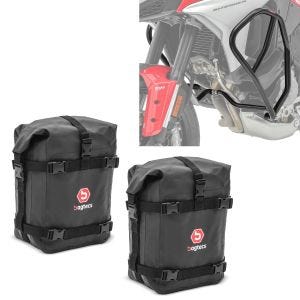 Set Engine Guard and 2x Crash bar Bag 10 L compatible with Ducati Multistrada V4 / S 21-24 Motoguard