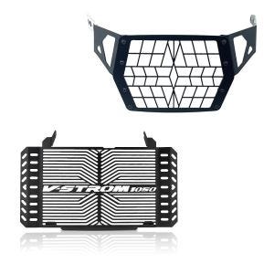 Set Radiator Guard and Headlight Grille compatible with Suzuki V-Strom 1050 / XT 20-24 Zaddox