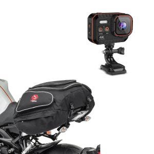 Set Motorcycle Action Camera Tourtecs 4K and Tail Bag X50 50Ltr