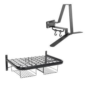 Motorcycle Wardrobe XGP WH6 Helmet rack wall mount + Motorcycle Wardrobe WH2 Helmet rack wall mount black