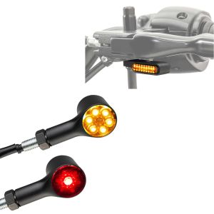 3 in 1 LED indicator motorcycle with tail light and brake light Lumitecs BP1 with E-mark + Sequential LED Handlebar indicators motorcycle BL8