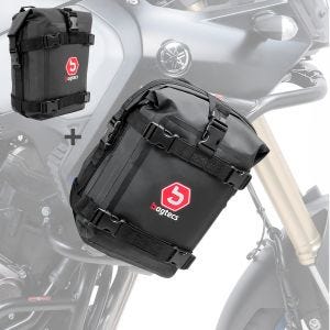 Set Crashbar Bags Bagtecs K3 for engine guard waterproof bag 2x 6Ltr in black pair DPLC