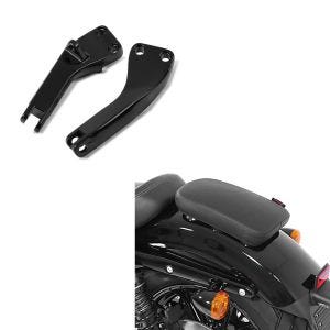 Set: Passenger footpegs support compatible with Harley Davidson Dyna 06-17 black Craftride + Pillion Seat Pad Suction Cup for Custom Bikes Craftride Glider X black