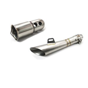 Set: Auspuff Schalldämpfer Zaddox Cone Edelstahl Titan + DB-Killer für Zaddox Auspuffe mit 51mm Krümmeranschluss_1