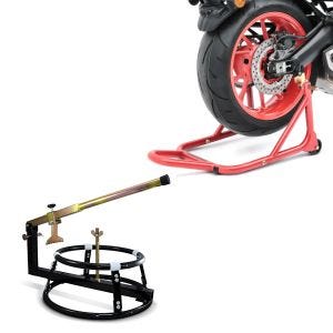 Set: Tyre changer MO-1 tyre machine + Rear Paddock Stand ST Racing red