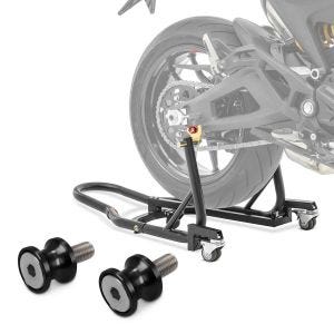 Set Dolly Rear Paddock Stand Mover II Racing matt + Bobbin Spools Motea Jerez M8
