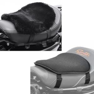 Set: Gel Seat Pad M Tourtecs Universal Comfort Seat + Cushion Seat Pad Sheepskin Tourtecs, 32 x 27 cm
