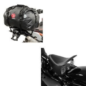 Set: Bobber Seat with bracket base in + tail bag XF60 Waterproof Rear Seat Dry Bag Volume 60l
