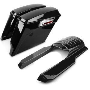 Set: Seitenkoffer für Harley Road King Classic 98-08 + Kotflügelverlängerung_1
