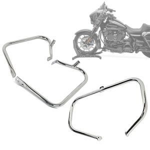 Set Engine Guard TR1 + Saddlebag Guard compatible for Harley Davidson Touring 97-08 Craftride chrome