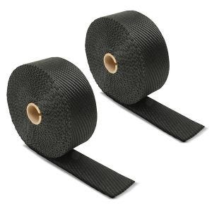 2x Exhaust wrap for motorbike Craftride Heat shield tape 15m black Discount Set