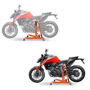 2x Zentralständer KTM 790 Duke 18-21 orange Motorradheber ConStands Power-Classic Spar-Set_1