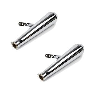 2x Craftride Endschalldämpfer Moto Guzzi Nevada 750 Caferacer Cone chrom Spar-Set_1