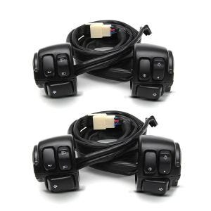 2x Lenkerschalter für Harley Davidson Sportster 883 96-10 Lenkerarmatur schwarz Craftride Spar-Set_1