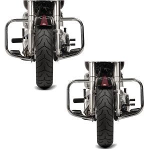 2x Engine Guard fits for Harley Davidson Softail Deluxe 05-17 Craftride ST2 chrome Set Discount